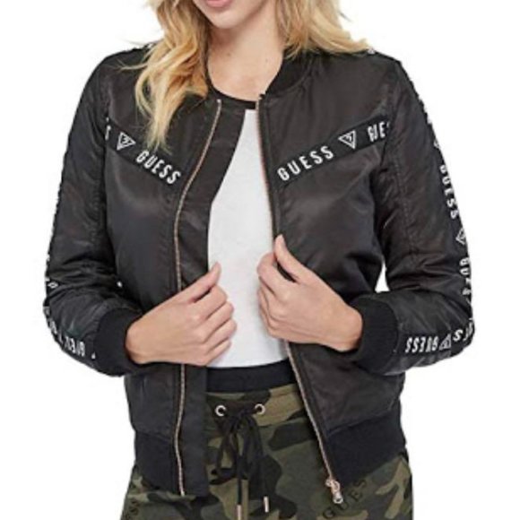 Guess Shae Logo Bomber Jacket - Picture 6 of 7